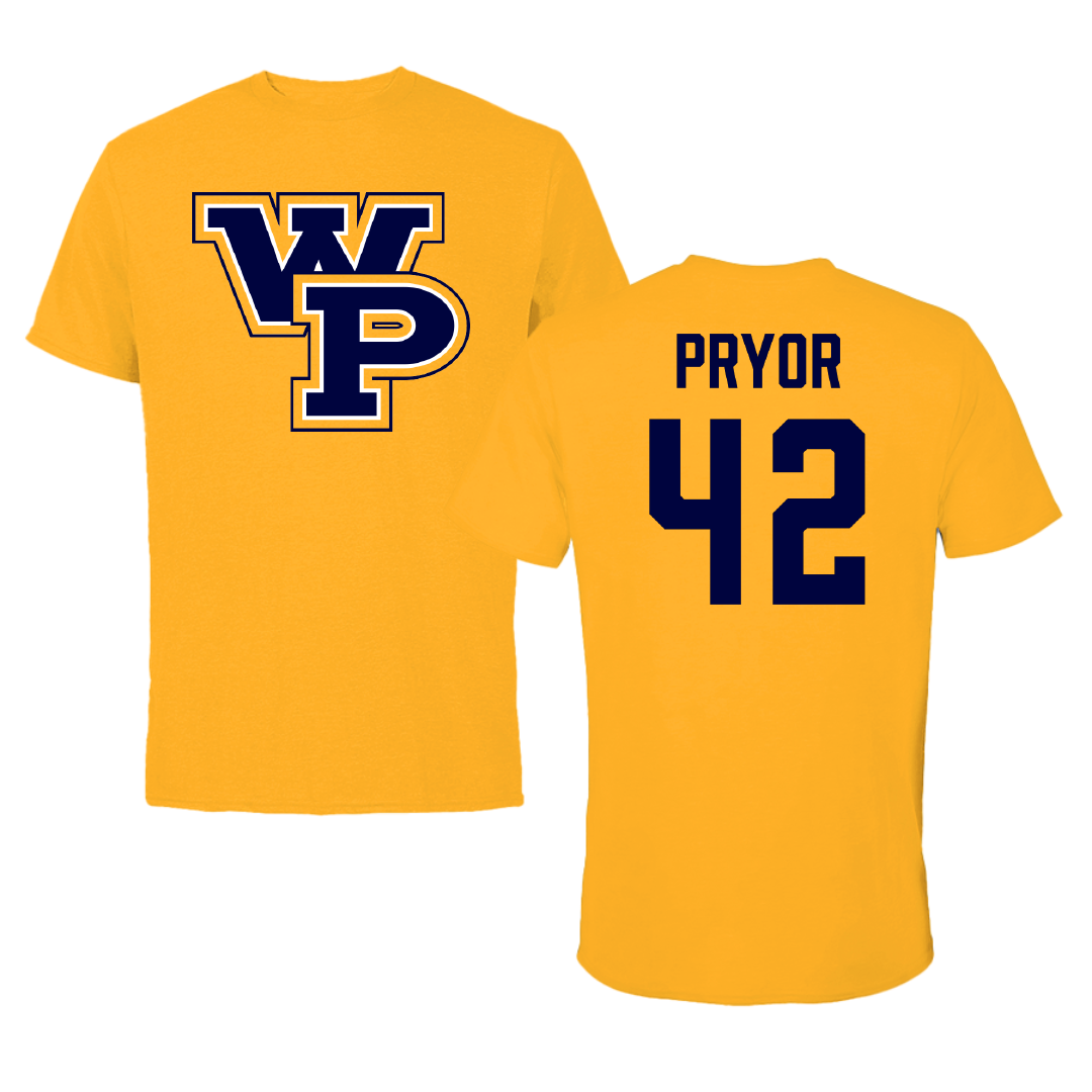 William Penn University Football Gold Tee - #42 Moses Pryor