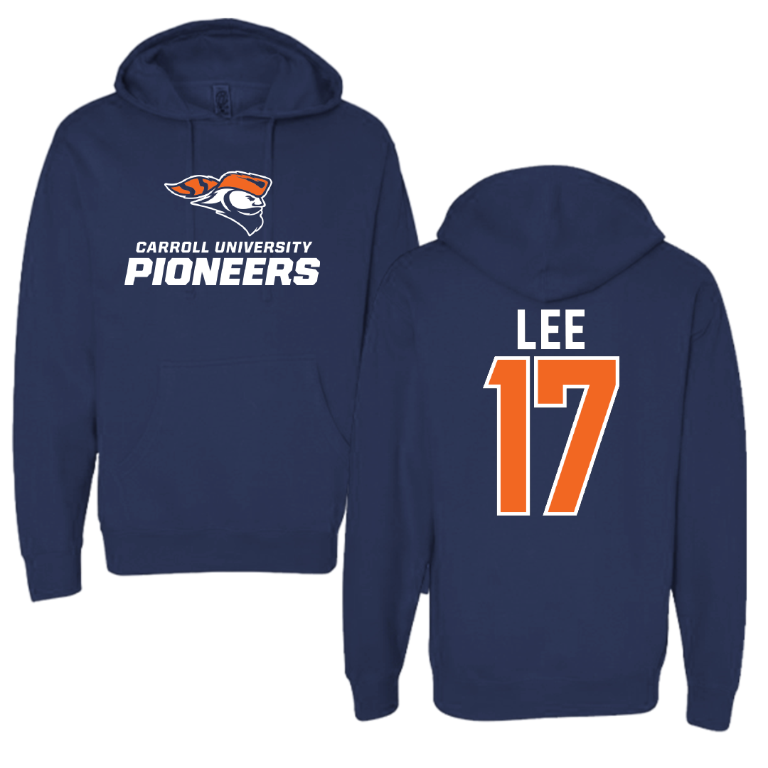 Carroll University Baseball Navy Hoodie - #17 Gabe Lee