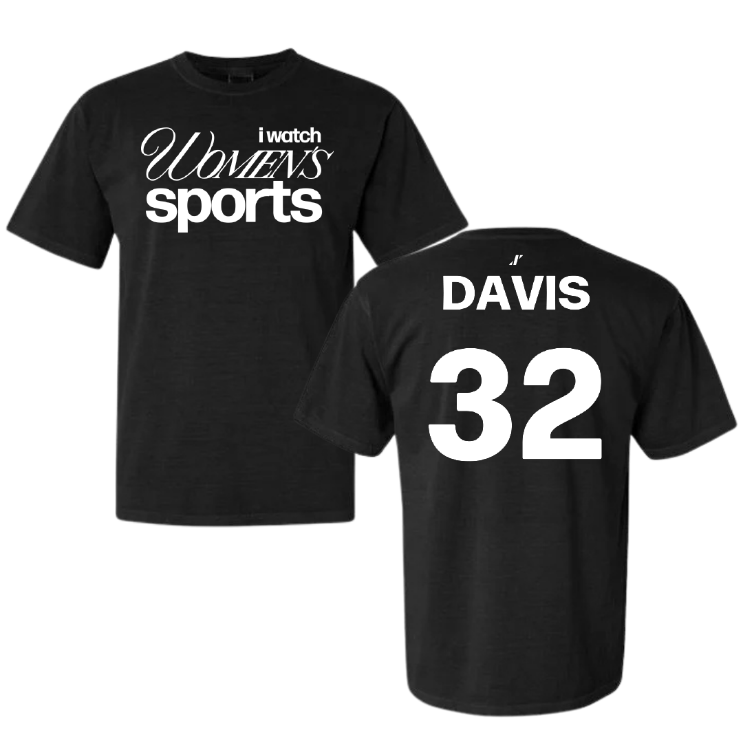 Kent State University Lacrosse Black WHM Comfort Colors Tee - #32 Sydney Davis