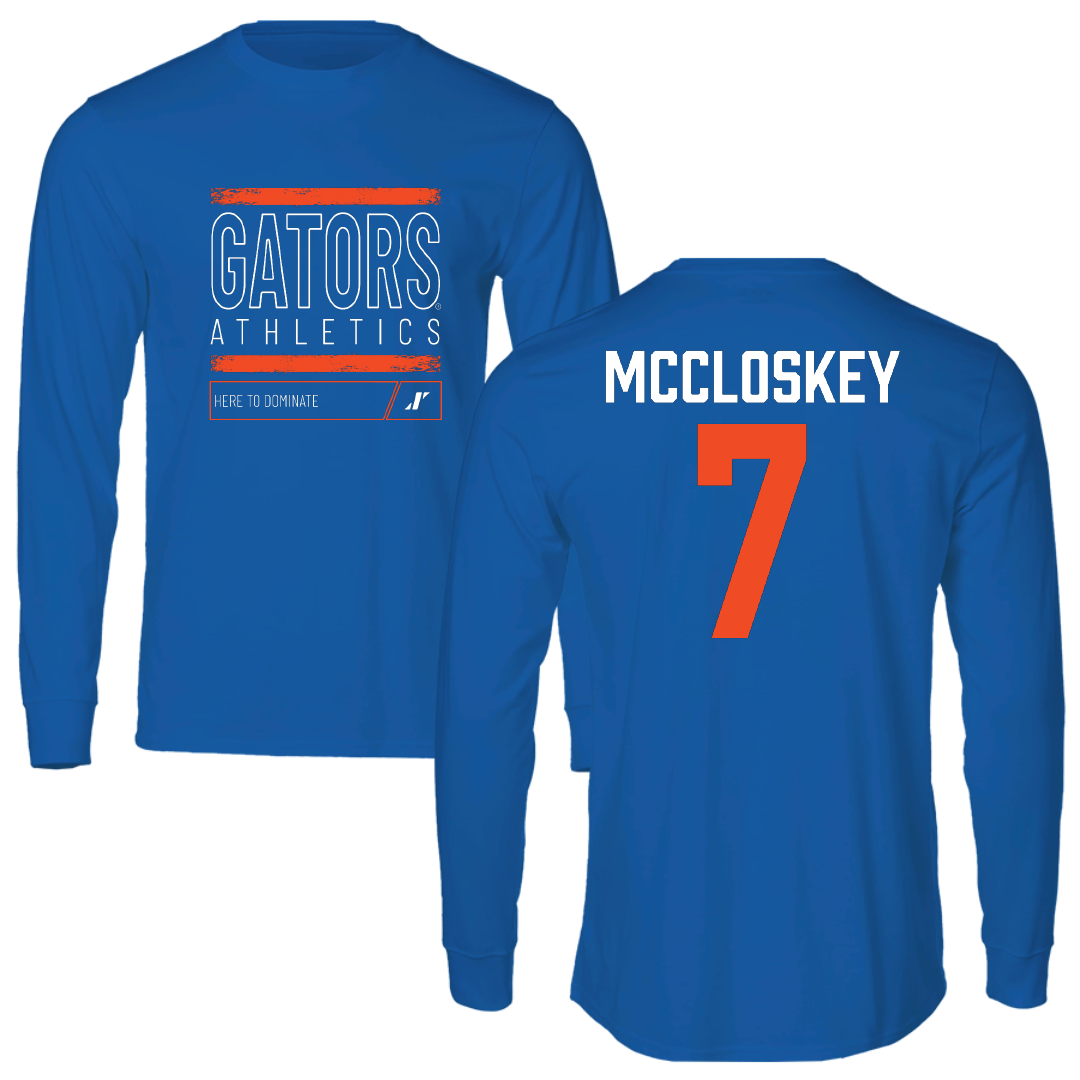 University of Florida Soccer Blue Dominate Long Sleeve - #7 Lauren McCloskey