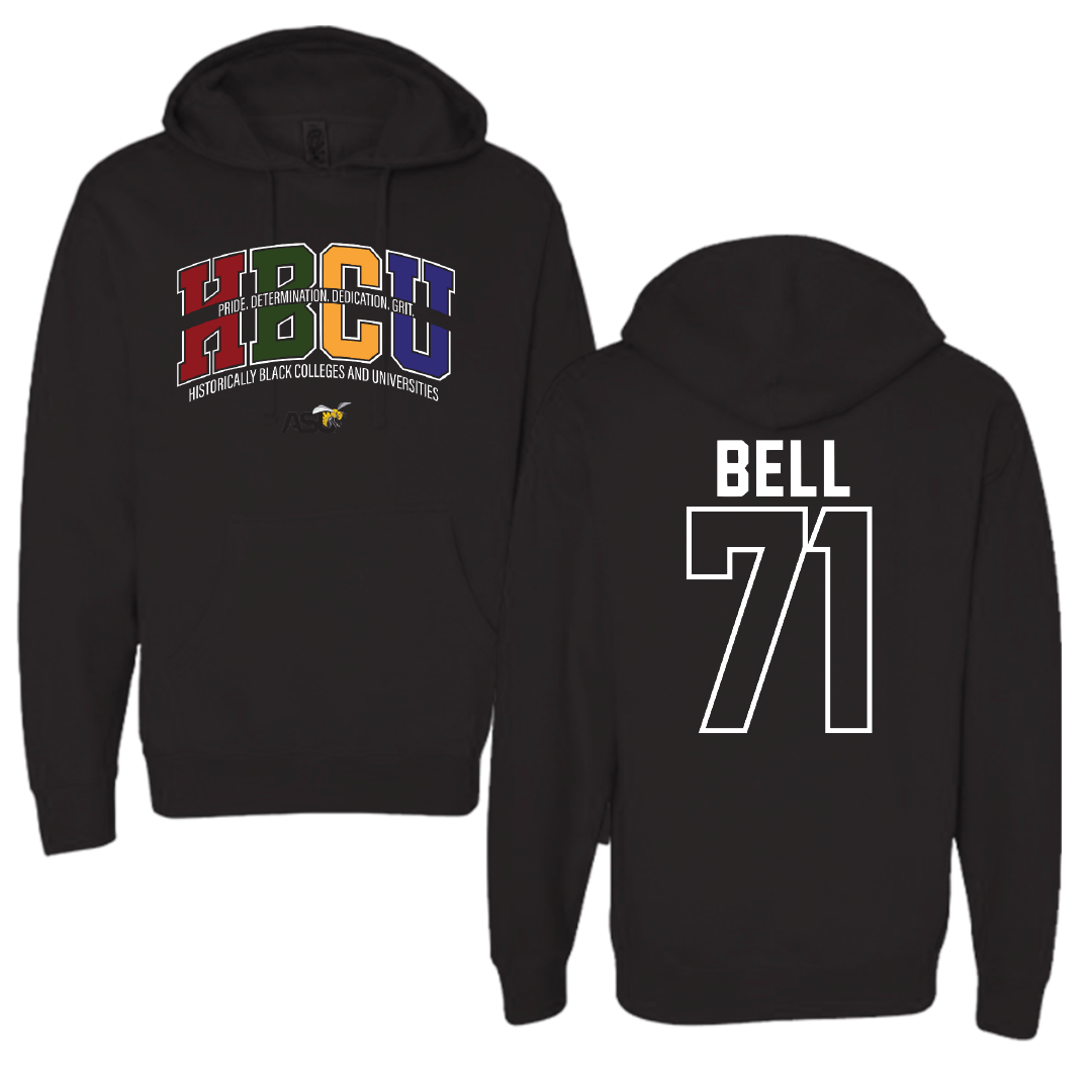 Alabama State University Football Black HBCU Hoodie - #71 Kriston Bell