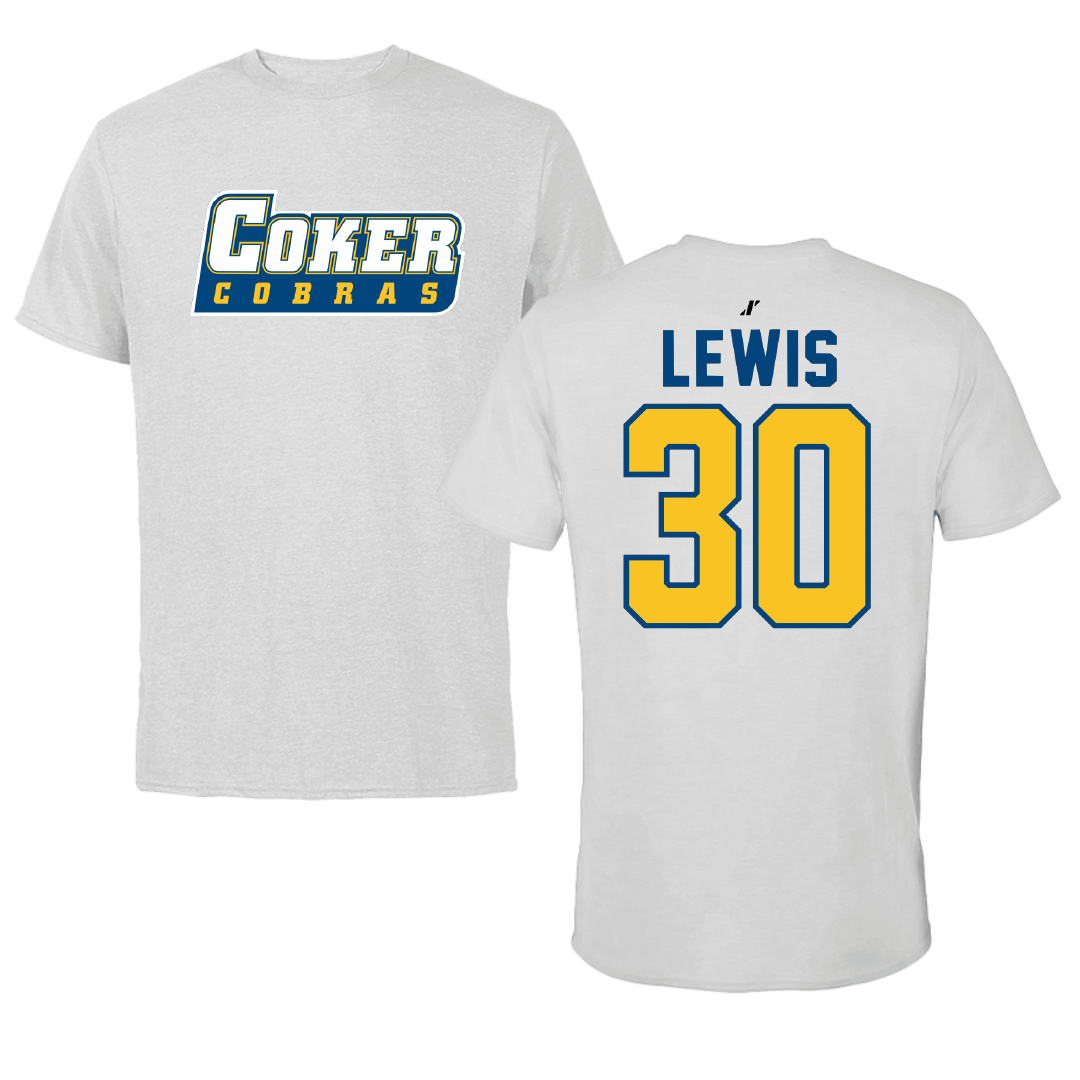 Coker University Soccer Light Gray Tee - #30 Ben Lewis