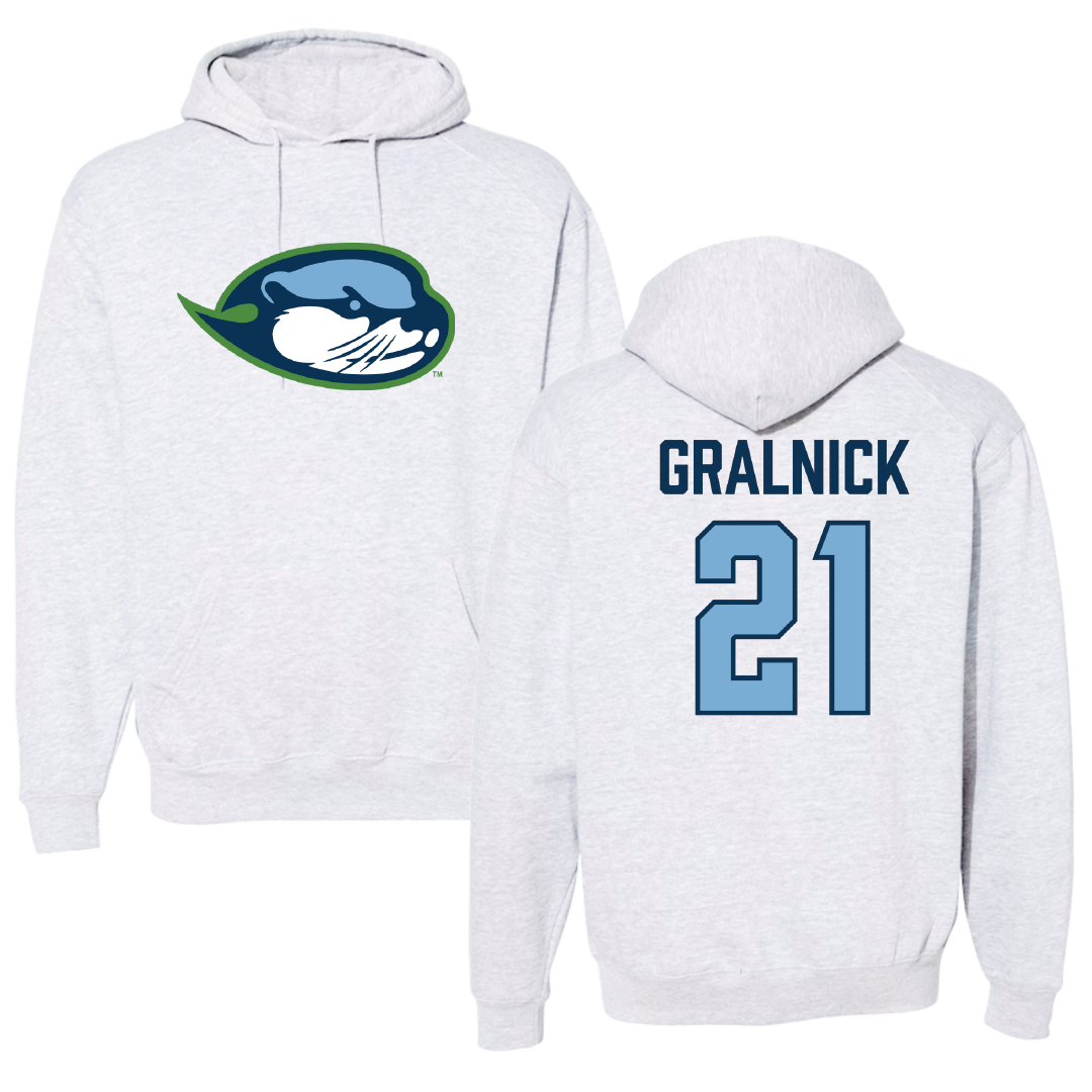 Cal State Monterey Bay Softball Light Gray Hoodie - #21 Karissa Gralnick