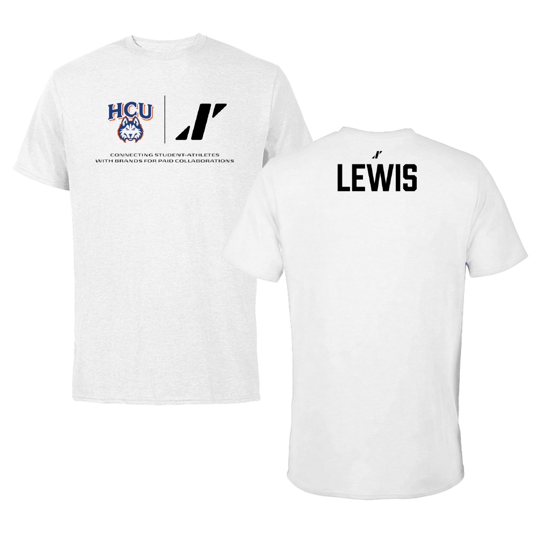 Houston Christian University Football White Rally Tee - Darius Lewis