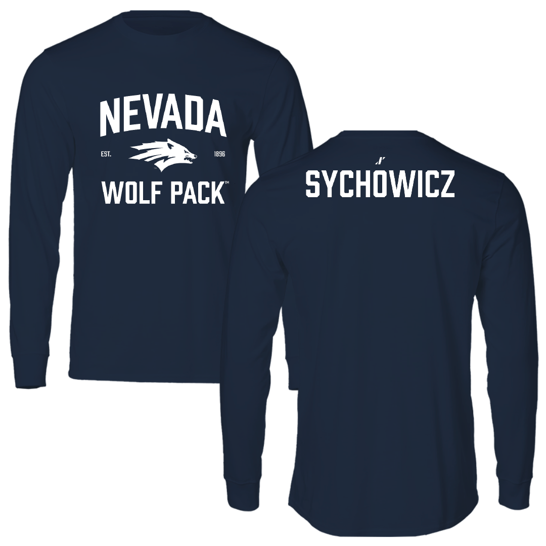 University of Nevada Cheer Navy General Long Sleeve - Millie Sychowicz