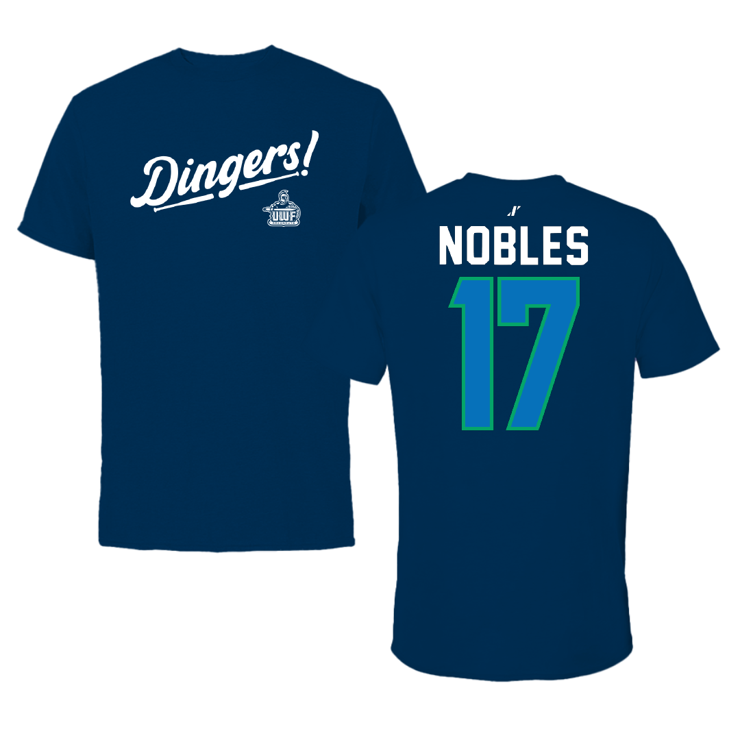 University of West Florida Baseball Navy Dingers Performance Tee - #17 Gann Nobles