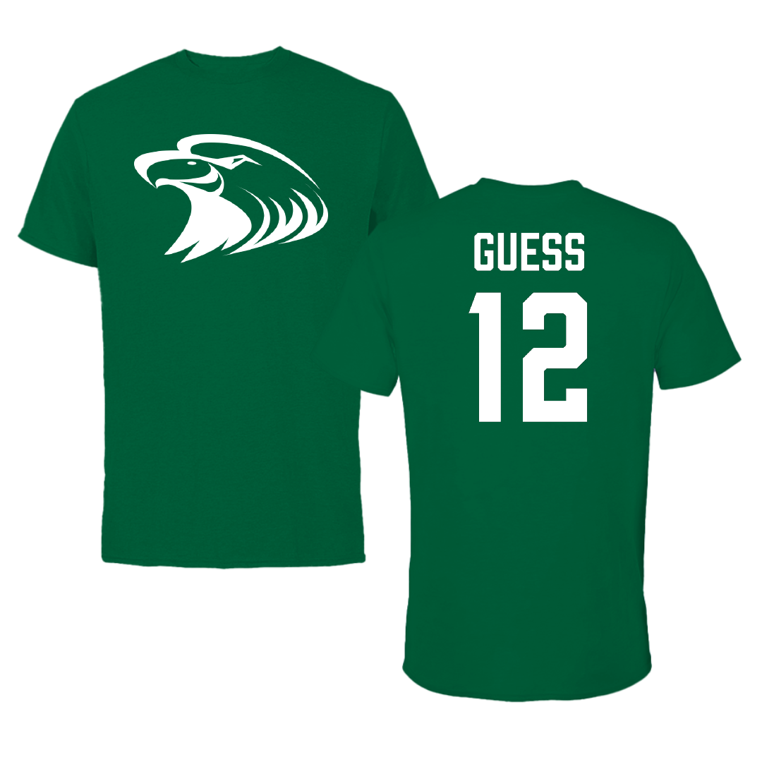 Central Methodist University Baseball Green Performance Tee - #12 Aaron Guess