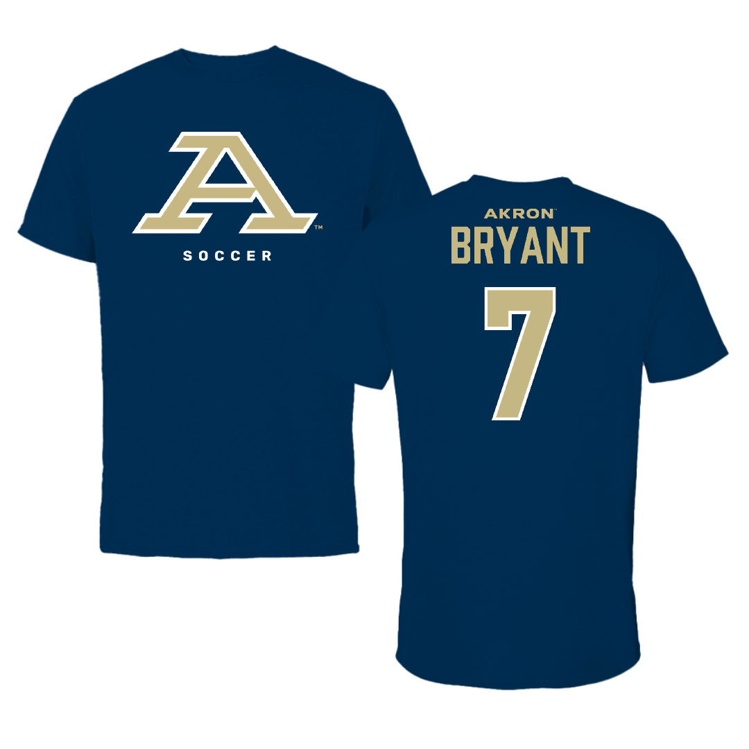 University of Akron Soccer (W) Navy Performance Tee - #7 Chloe Bryant