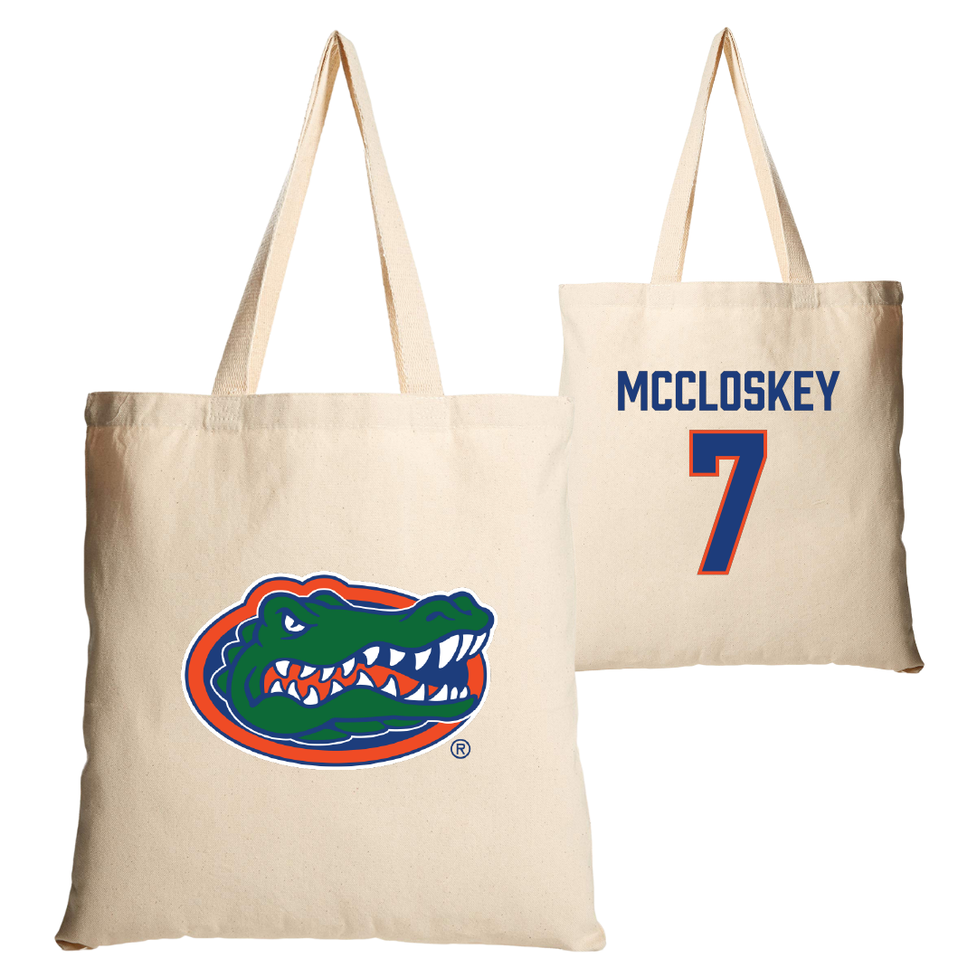 University of Florida Soccer Tan Canvas Tote Bag - #7 Lauren McCloskey