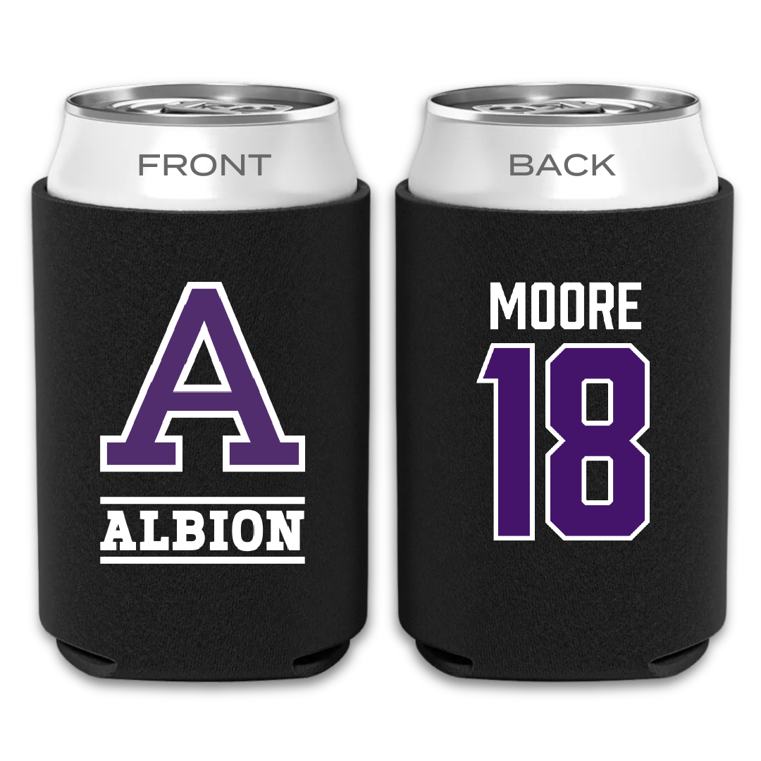 Albion College Football Black Can Cooler - #18 Cameron Moore