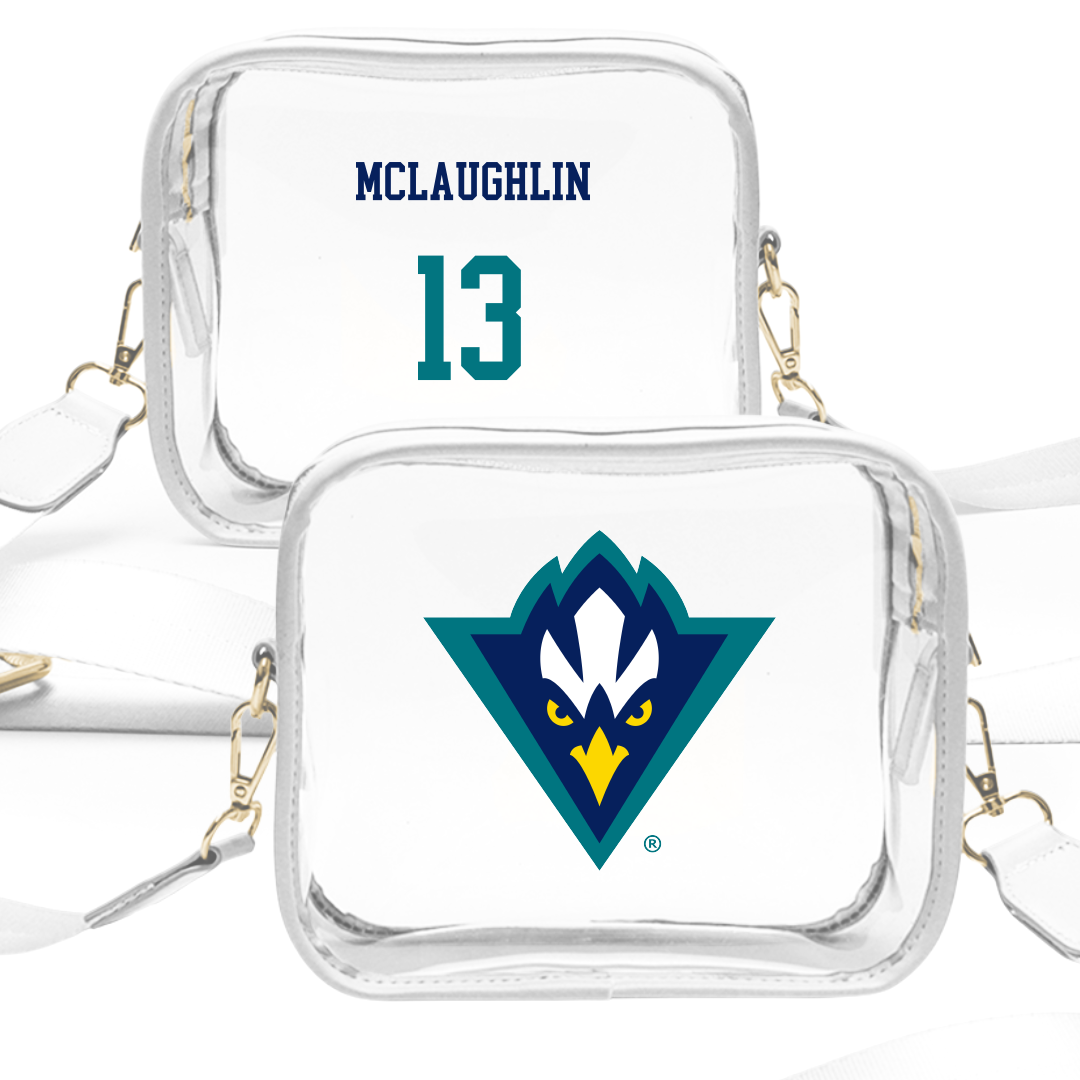 University of North Carolina-Wilmington Basketball (W) White Clear Stadium Bag - #13 Corrie McLaughlin