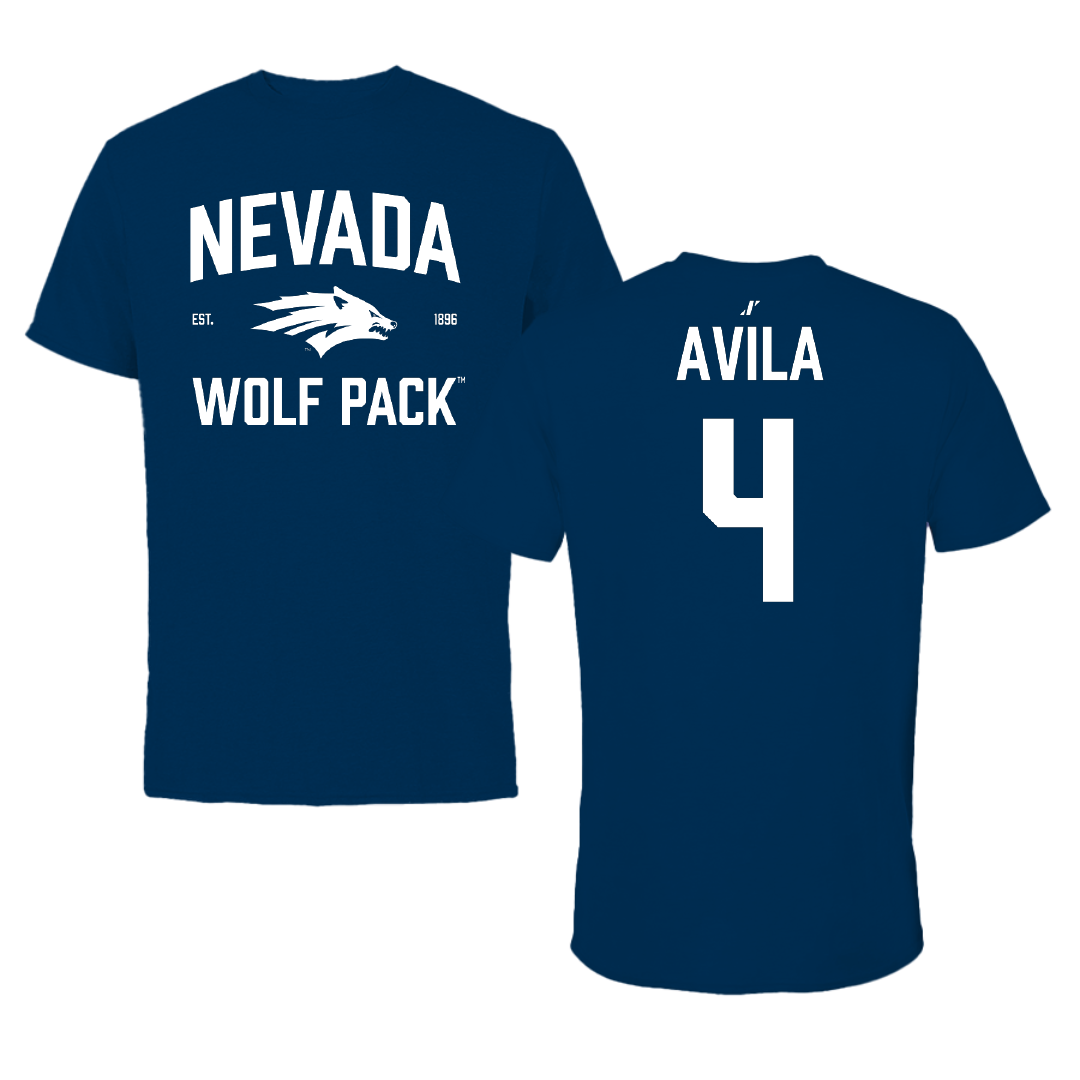 University of Nevada Baseball Navy General Performance Tee - #4 Antonio Avila