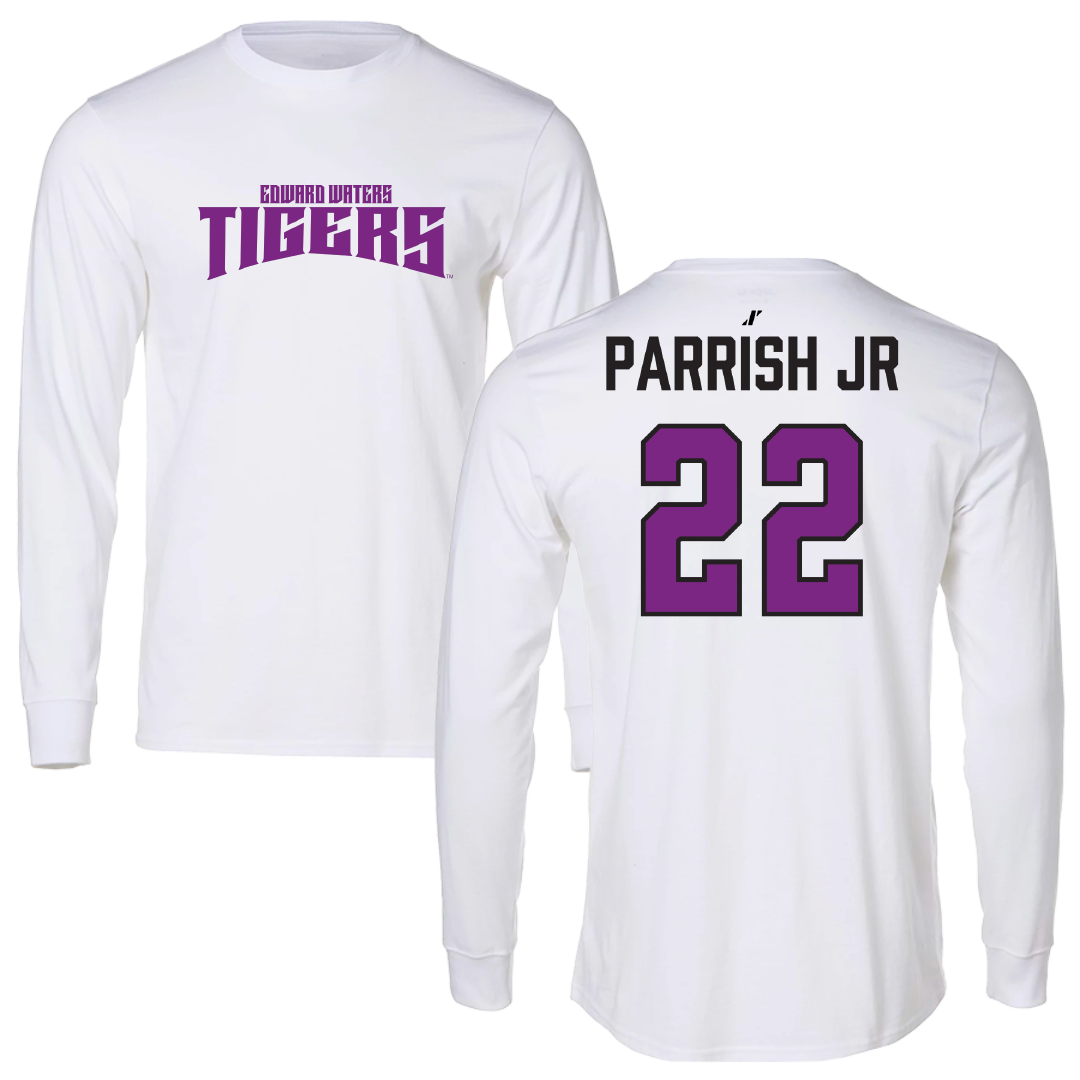 Edward Waters University Football White Classic Long Sleeve - #22 Eysaw Parrish Jr
