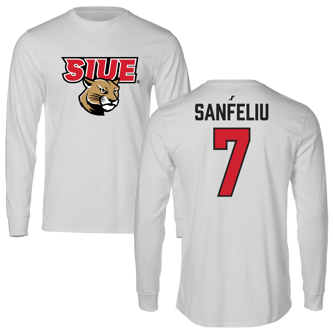 Southern Illinois University Edwardsville Soccer Light Gray Performance Long Sleeve - #7 Jacobo Sanfeliu