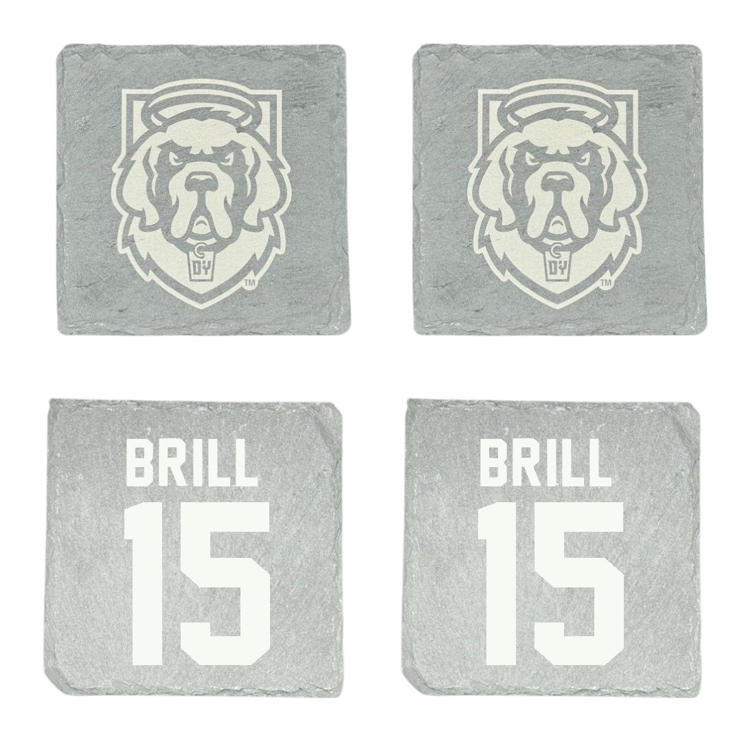 D'Youville University Soccer (W) Stone Coaster (4 Pack)  - #15 Danica Brill