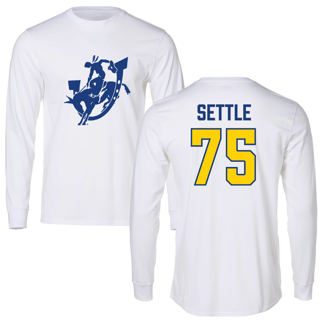 Southern Arkansas University Football White Long Sleeve - #75 Tate Settle
