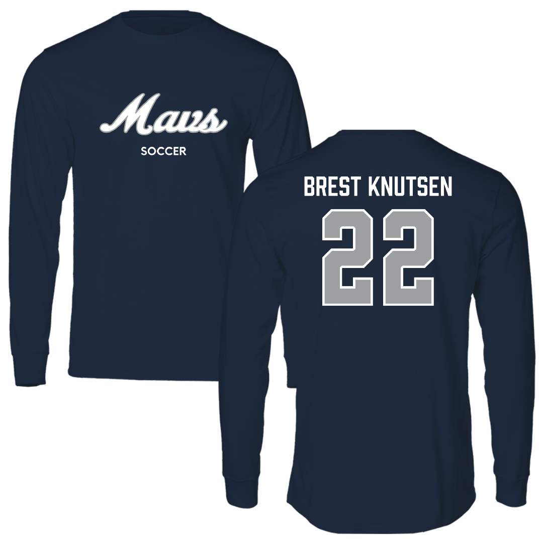 Mercy University Soccer (M) Navy Performance Long Sleeve - #22 Peder Brest Knutsen