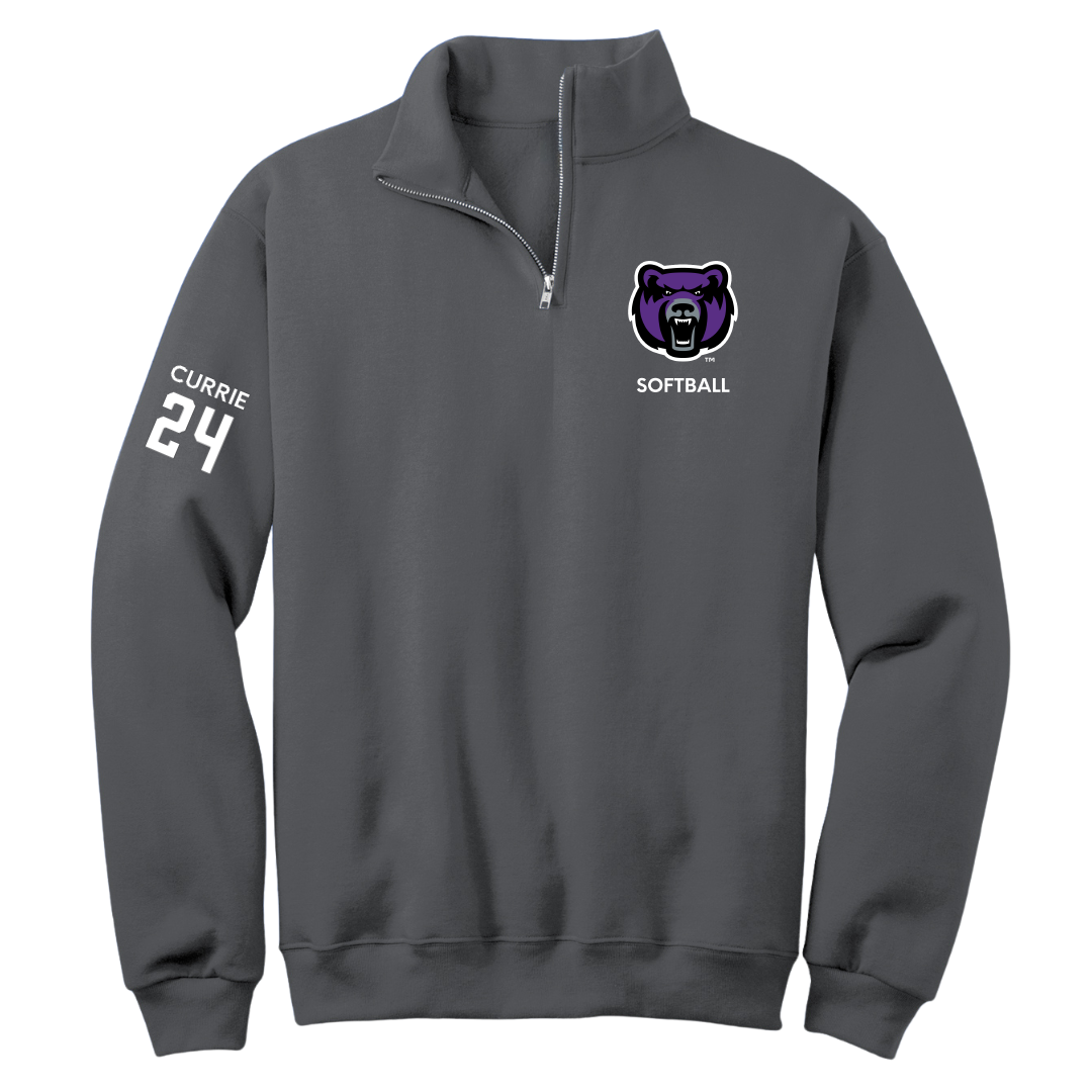 University of Central Arkansas Softball Dark Gray Quarter-Zip - #24 Sarah Currie