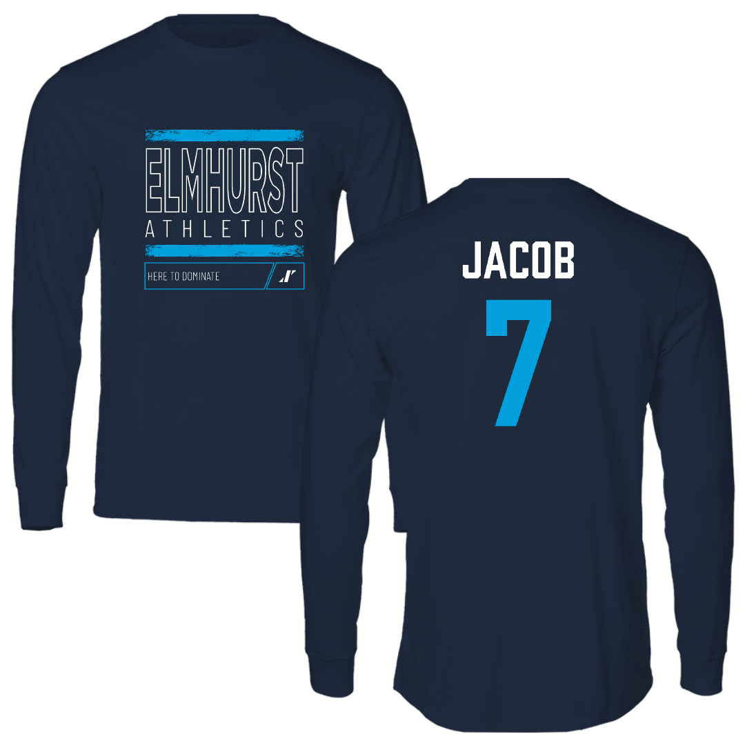 Elmhurst University Lacrosse (W) Navy Dominate Long Sleeve - #7 Hannah Jacob