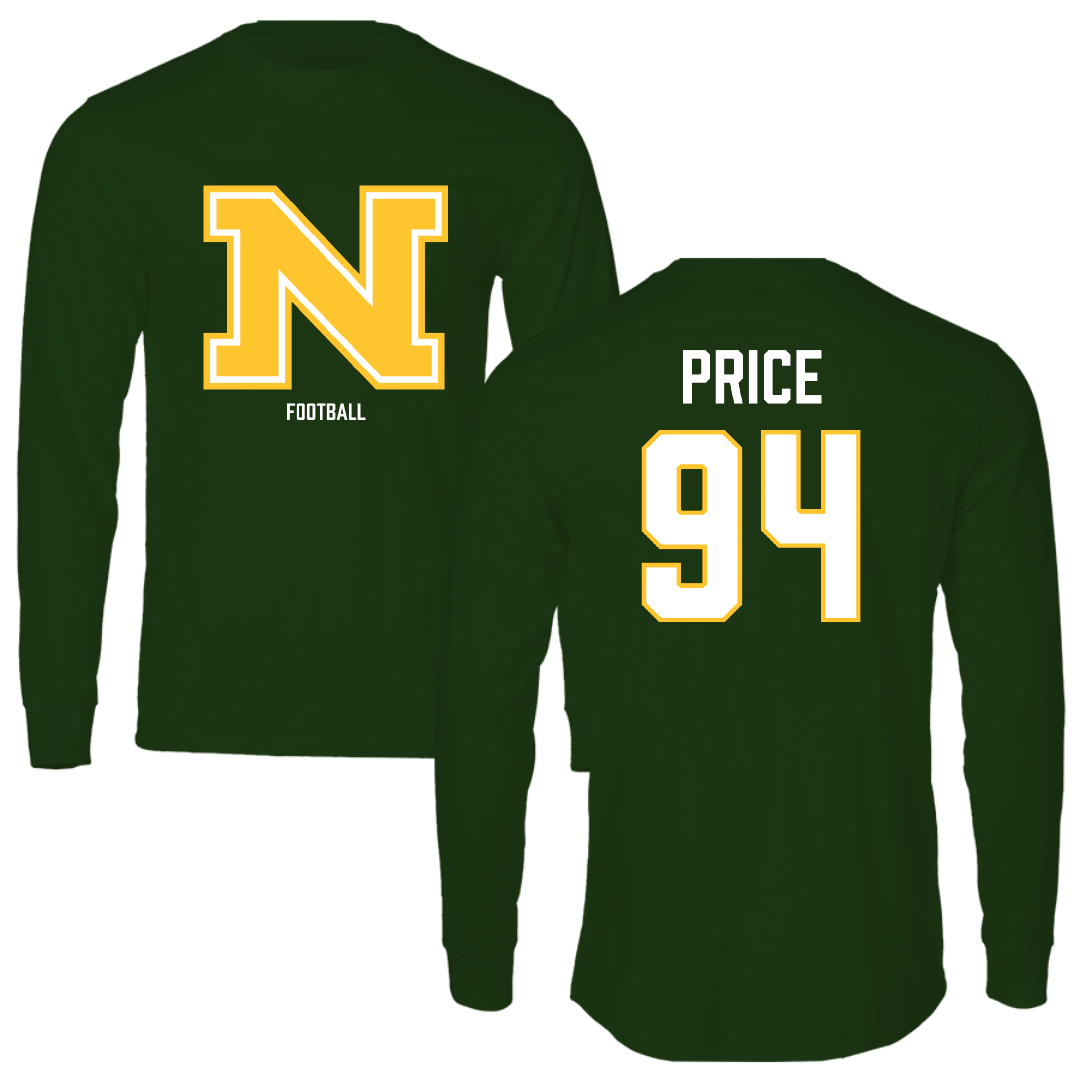 Northern Michigan University Football Forest Green Long Sleeve - #94 Jake Price