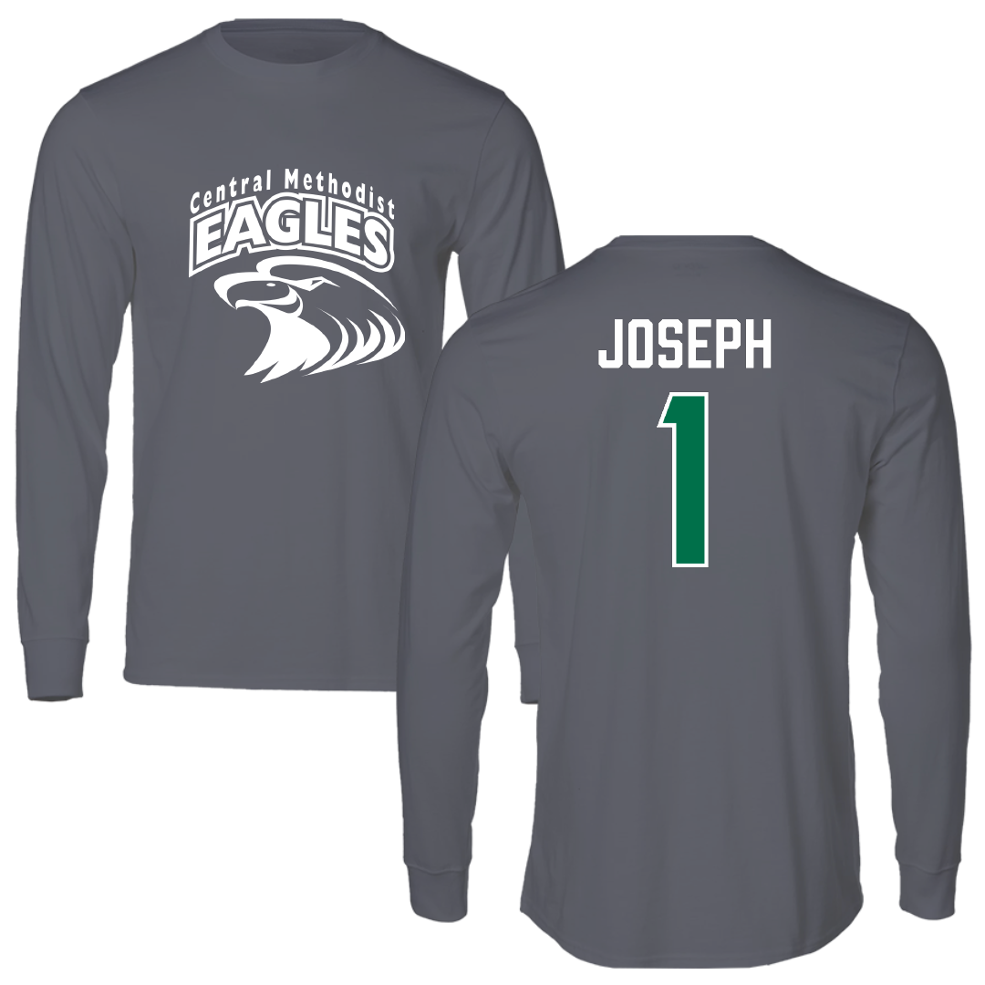 Central Methodist University Football Dark Gray Long Sleeve - #1 Jaylen Joseph