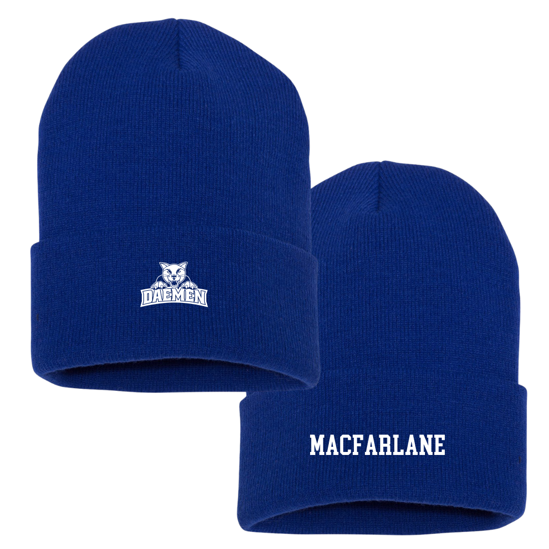 Daemen University Soccer (W) Blue Beanie - #25 Lily Macfarlane