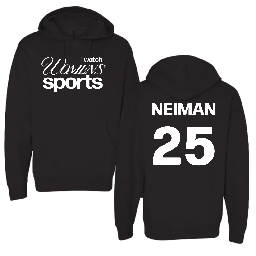 Fort Lewis College Soccer (W) Black WHM Hoodie - #25 Adde Neiman