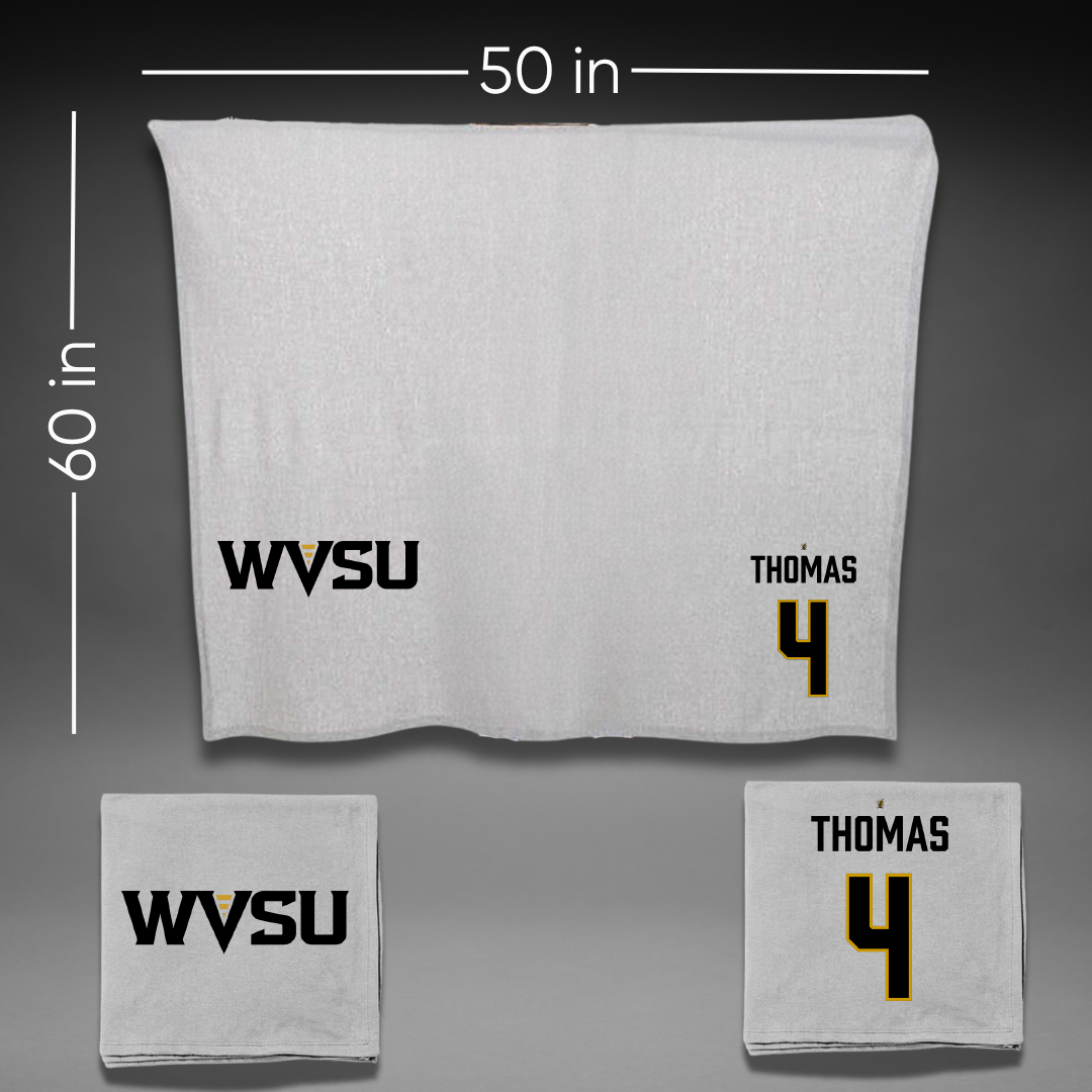 West Virginia State University Basketball (W) Gray Blanket - #4 Desire’e Thomas