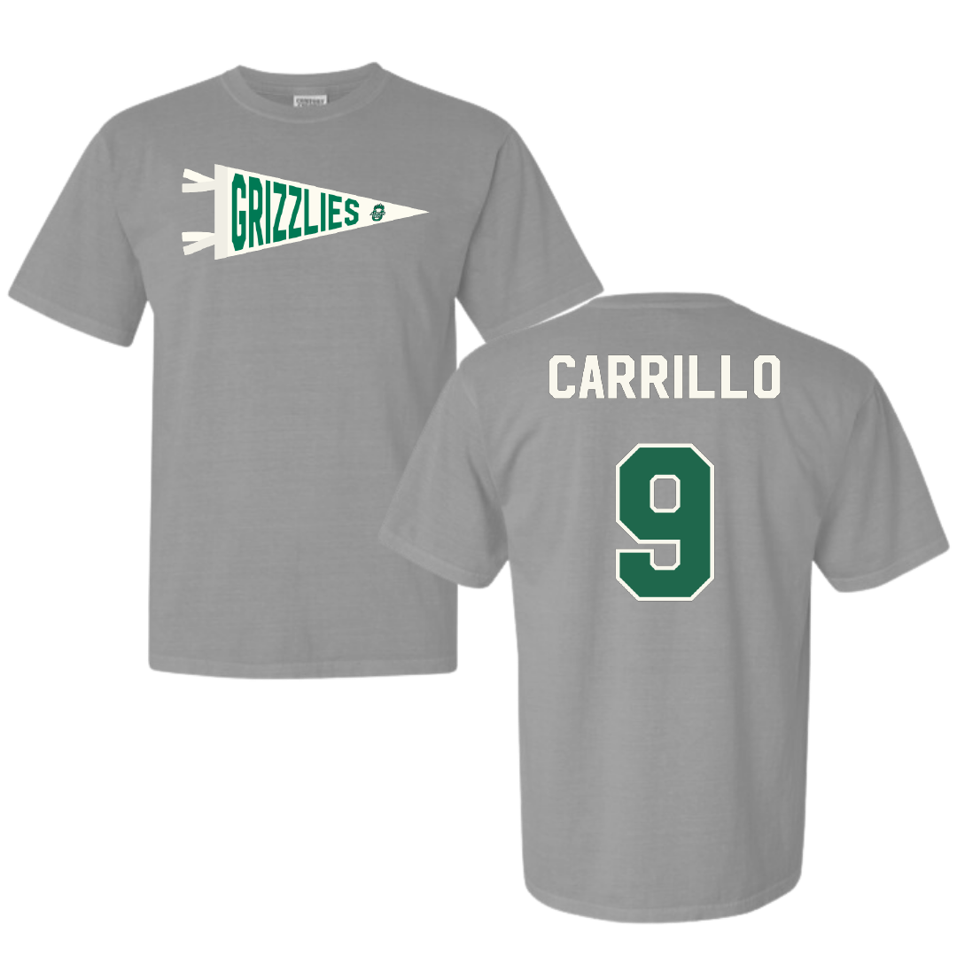 Adams State University Baseball Light Gray Pennant Comfort Colors Tee - #9 Macs Carrillo