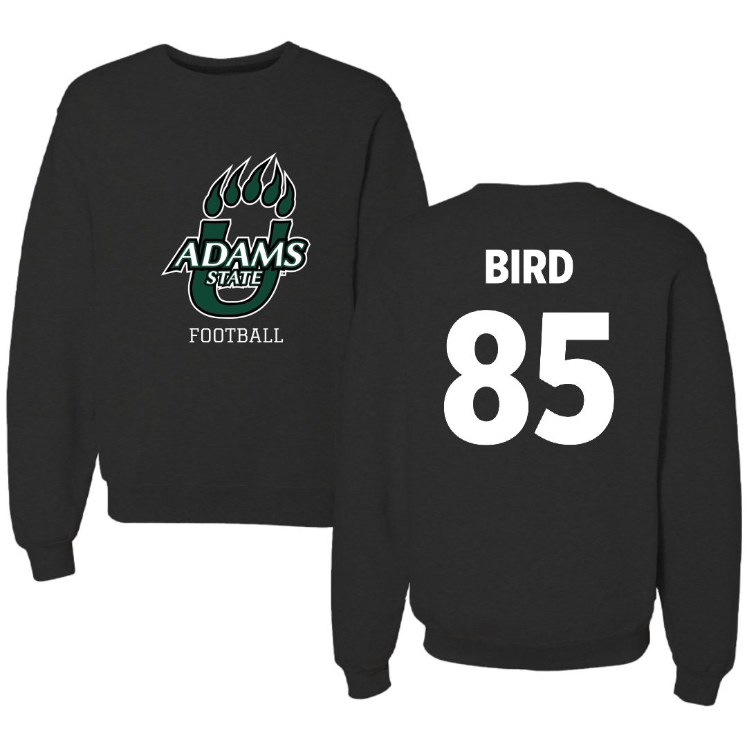 Adams State University Football Black State Crewneck - #85 Ethan Bird