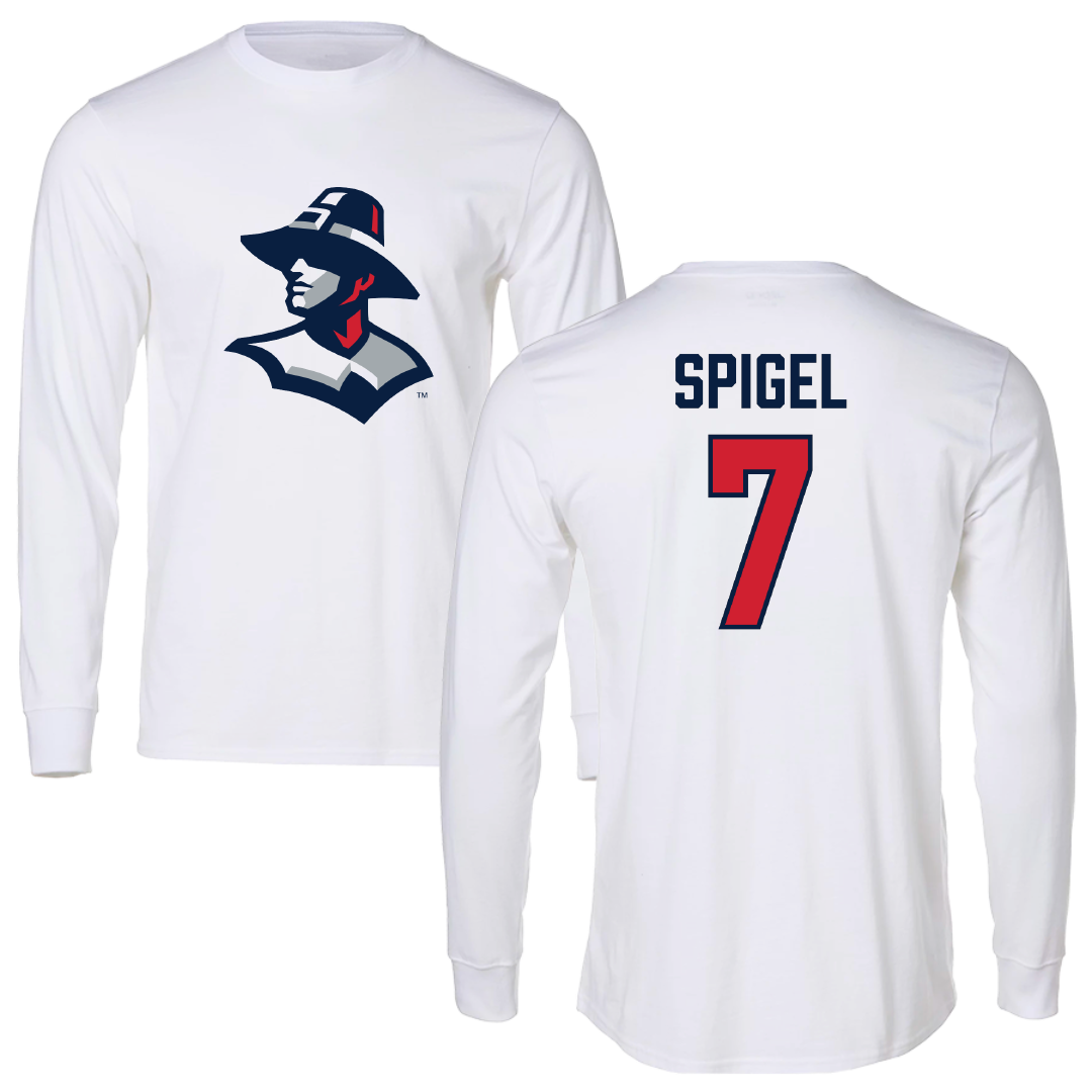 New England College Baseball White Long Sleeve - #7 David Spigel