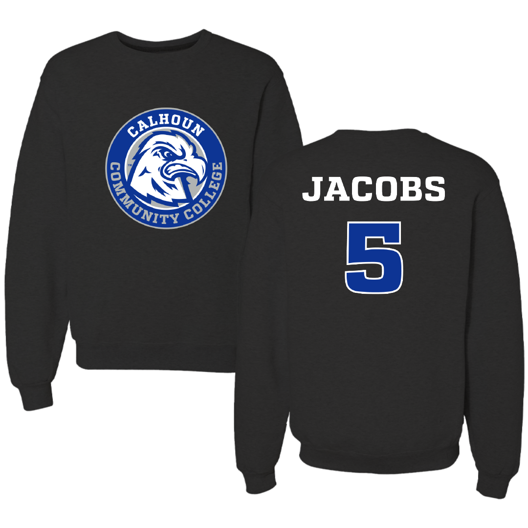 Calhoun Community College Softball Black Crewneck - #5 Tessa Jacobs
