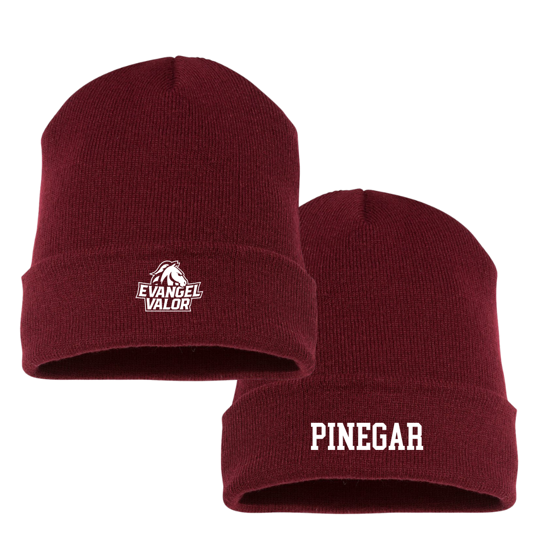 Evangel University Basketball (M) Maroon Beanie - #5 Tommy Pinegar