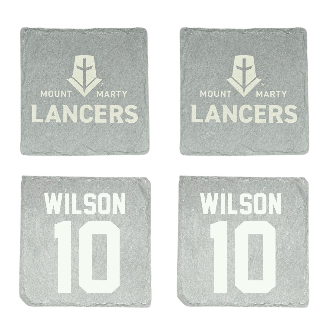 Mount Marty University Football Stone Coaster (4 Pack)  - #10 David Wilson