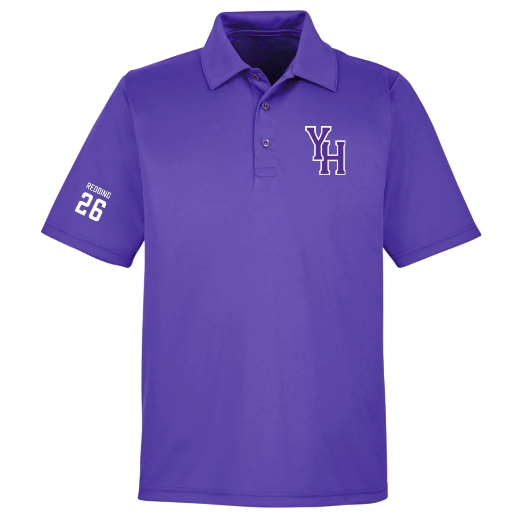 Young Harris College Lacrosse (M) Purple Polo - #26 Chris Redding
