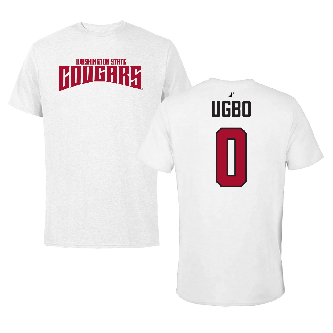 Washington State University Basketball (M) White Classic Tee - #0 Emmanuel Ugbo