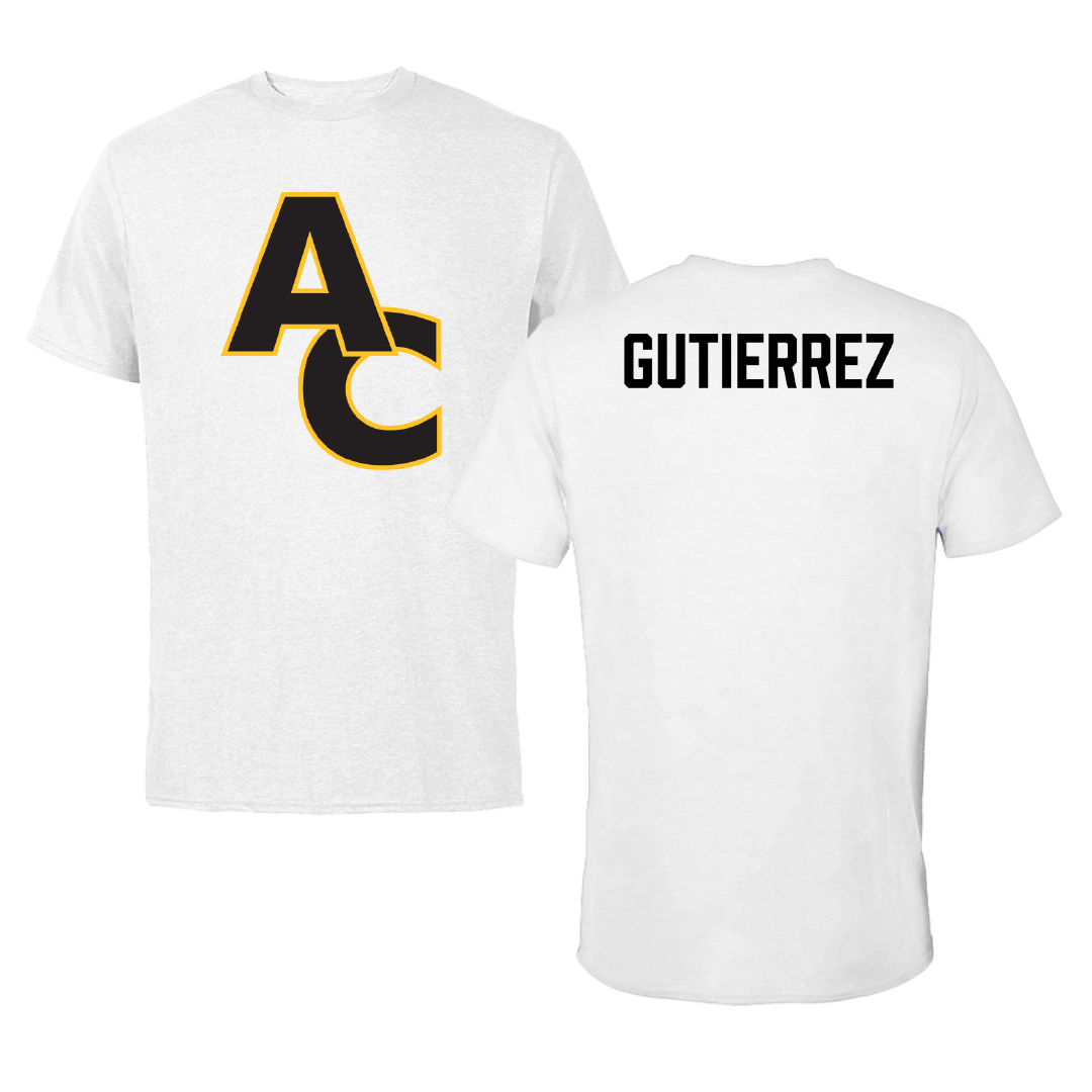 Adrian College Wrestling (M) White Performance Tee - Oscar Gutierrez