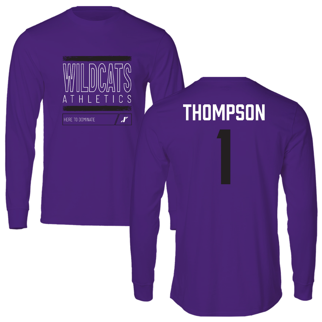 Weber State University Football Purple Dominate Long Sleeve - #1 Keahnist Thompson