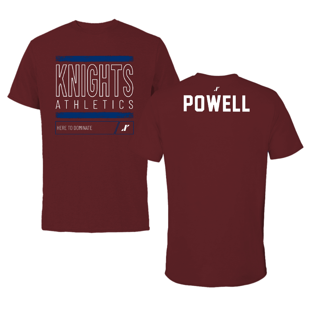 Fairleigh Dickinson University-Metropolitan Campus TF and XC Maroon Dominate Performance Tee - Marcus Powell