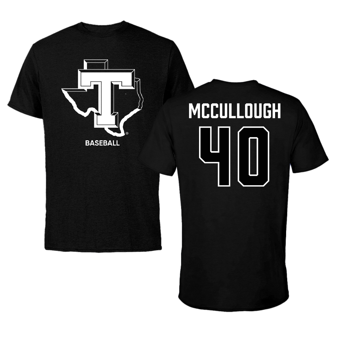 Tarleton State University Baseball Black Performance Tee - #40 Matthew Mccullough