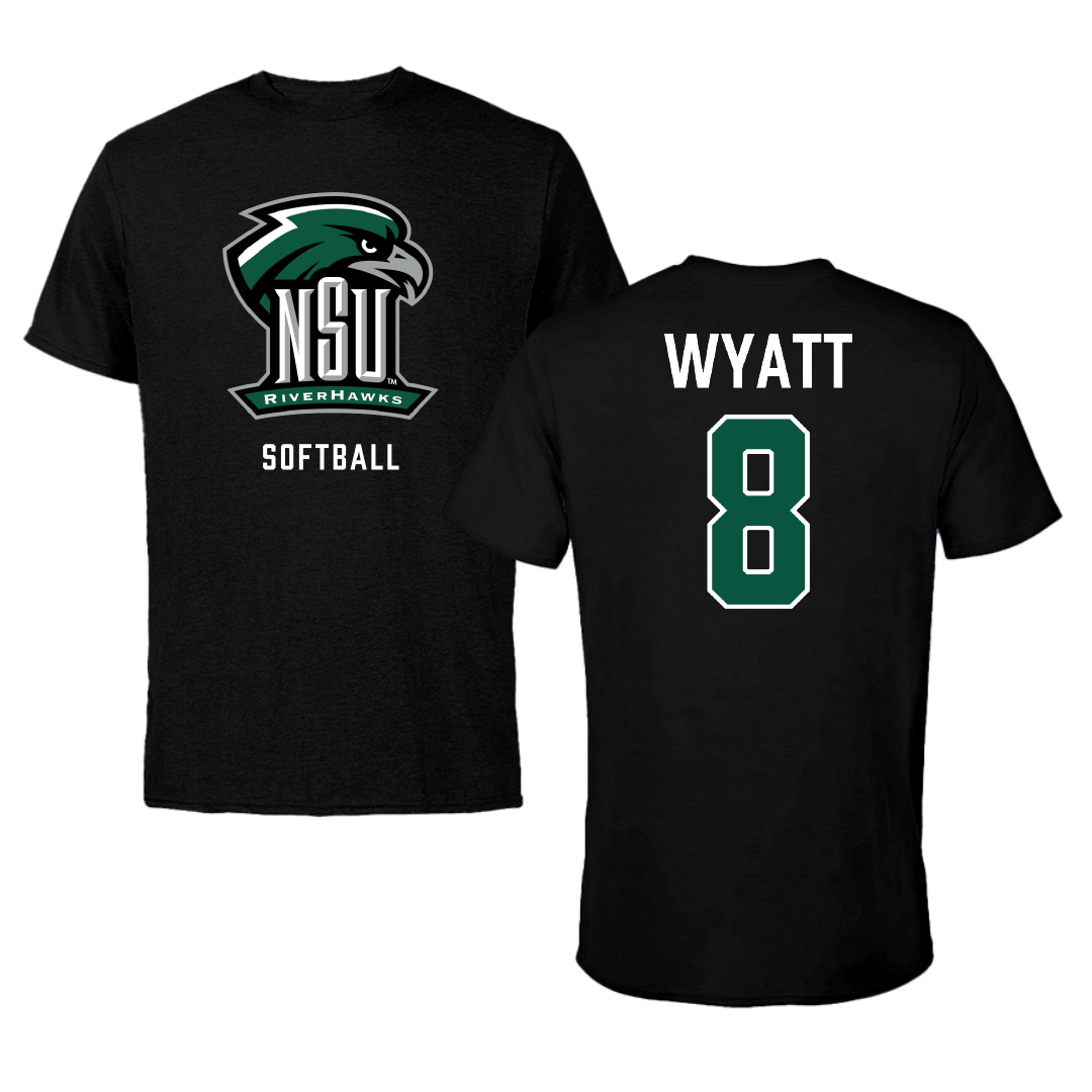 Northeastern State University Softball Black NSU Performance Tee - #8 Brooke Wyatt