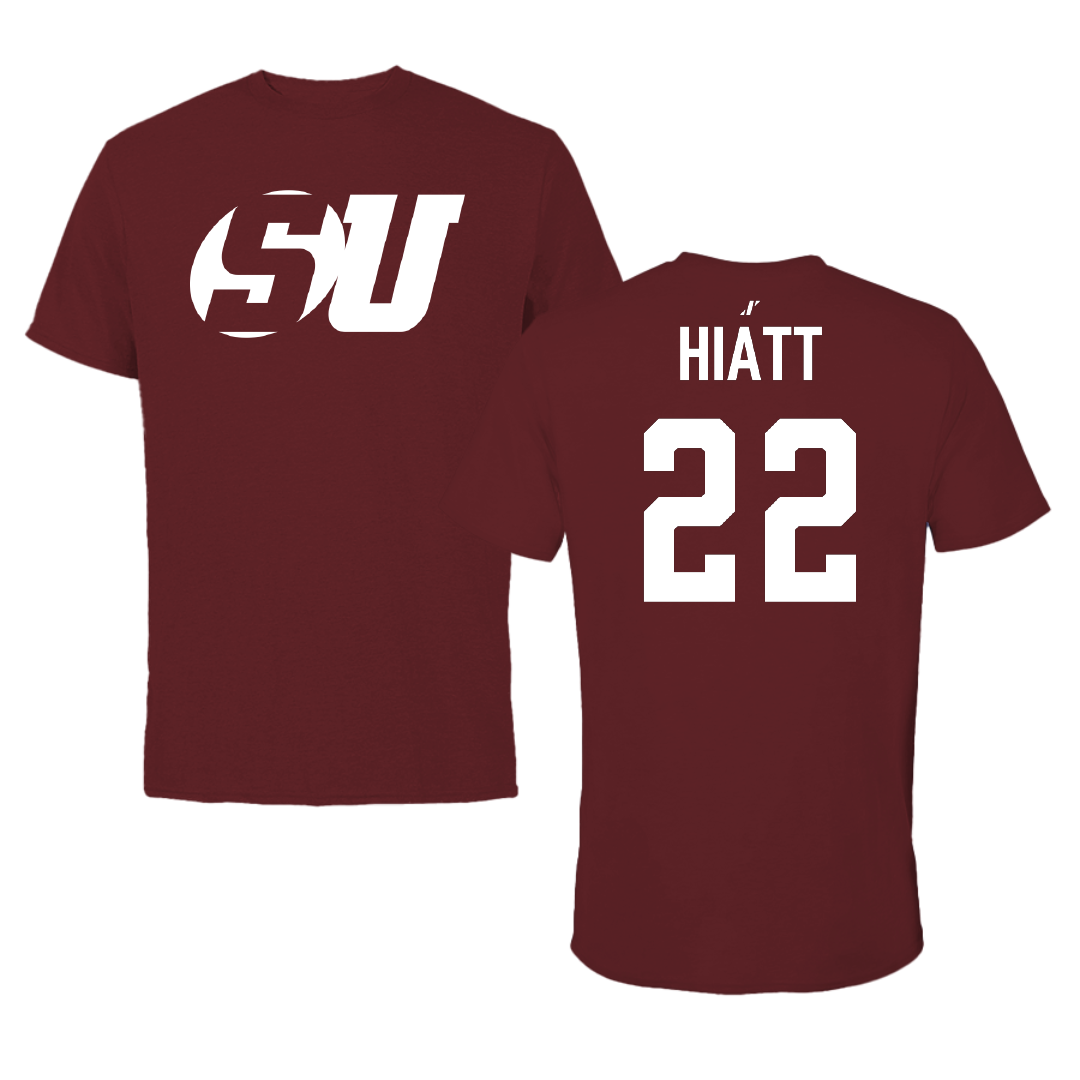 Schreiner University Baseball Maroon Performance Tee - #22 Ian Hiatt
