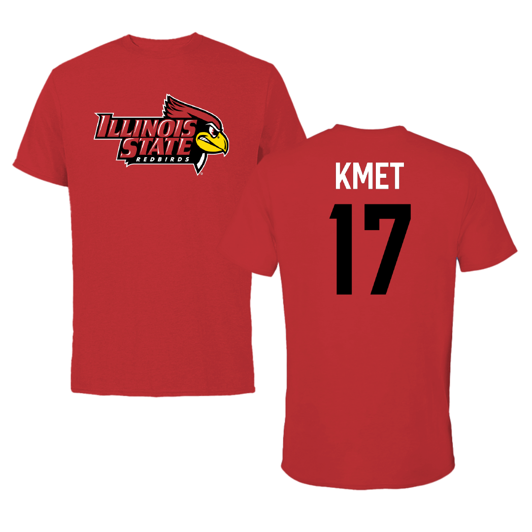 Illinois State University Football Red Redbird Performance Tee - #17 Cooper Kmet