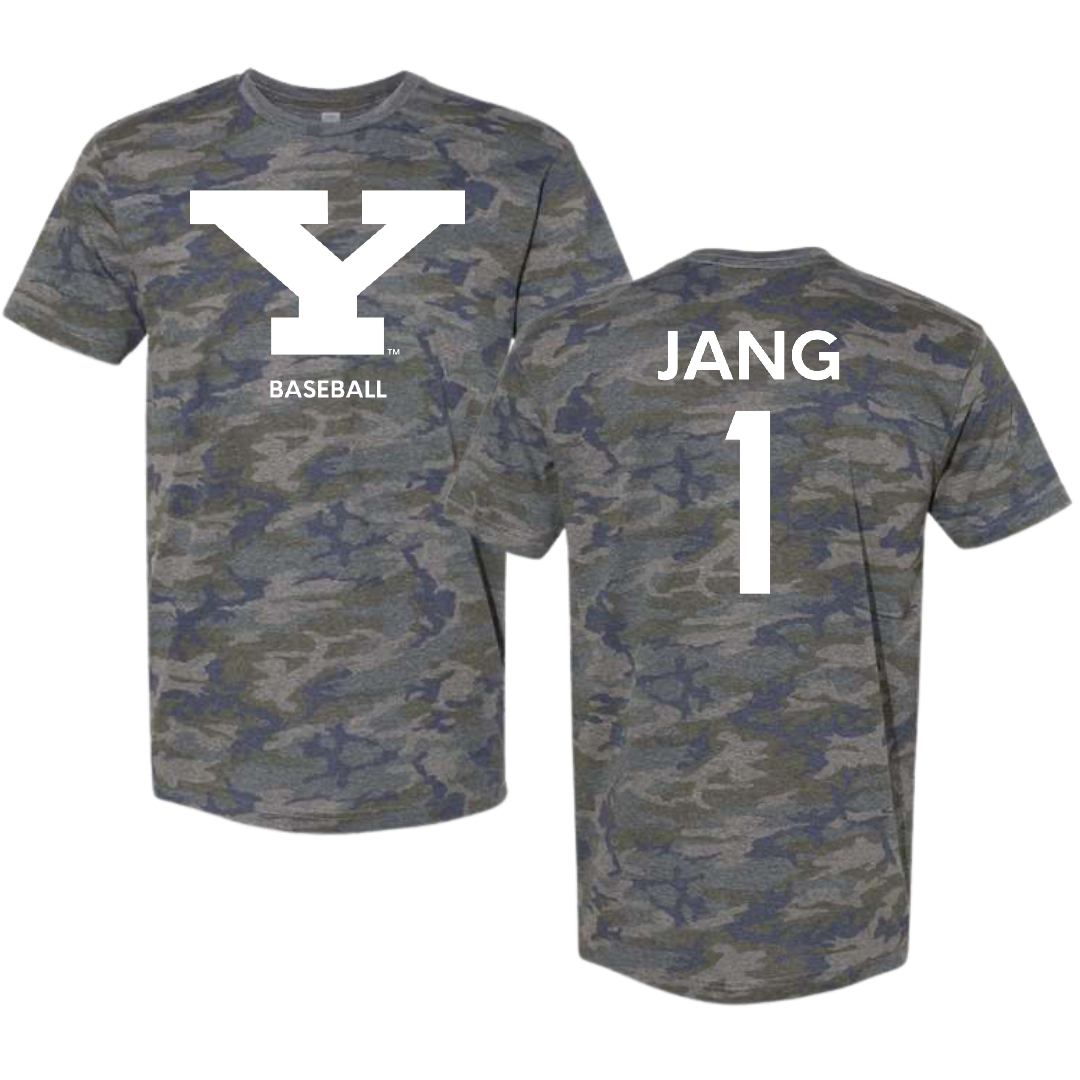 Youngstown State University Baseball Vintage Camo Tee - #1 Alex Jang