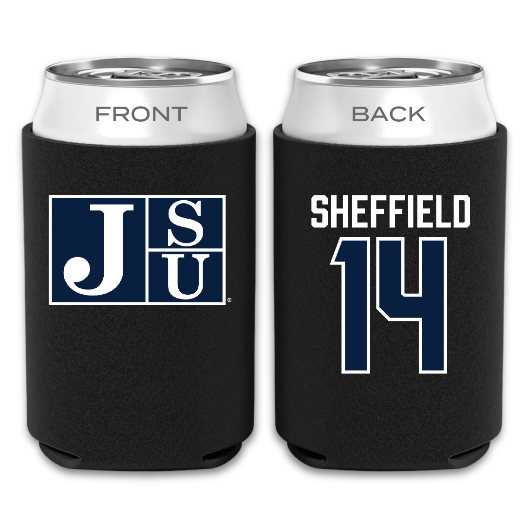 Jackson State University Soccer Black Can Cooler - #14 Elon Sheffield