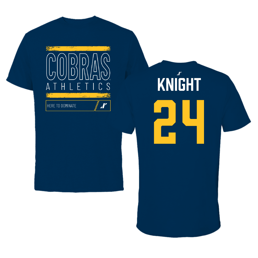 Coker University Basketball Navy Dominate Performance Tee - #24 Kristynn Knight