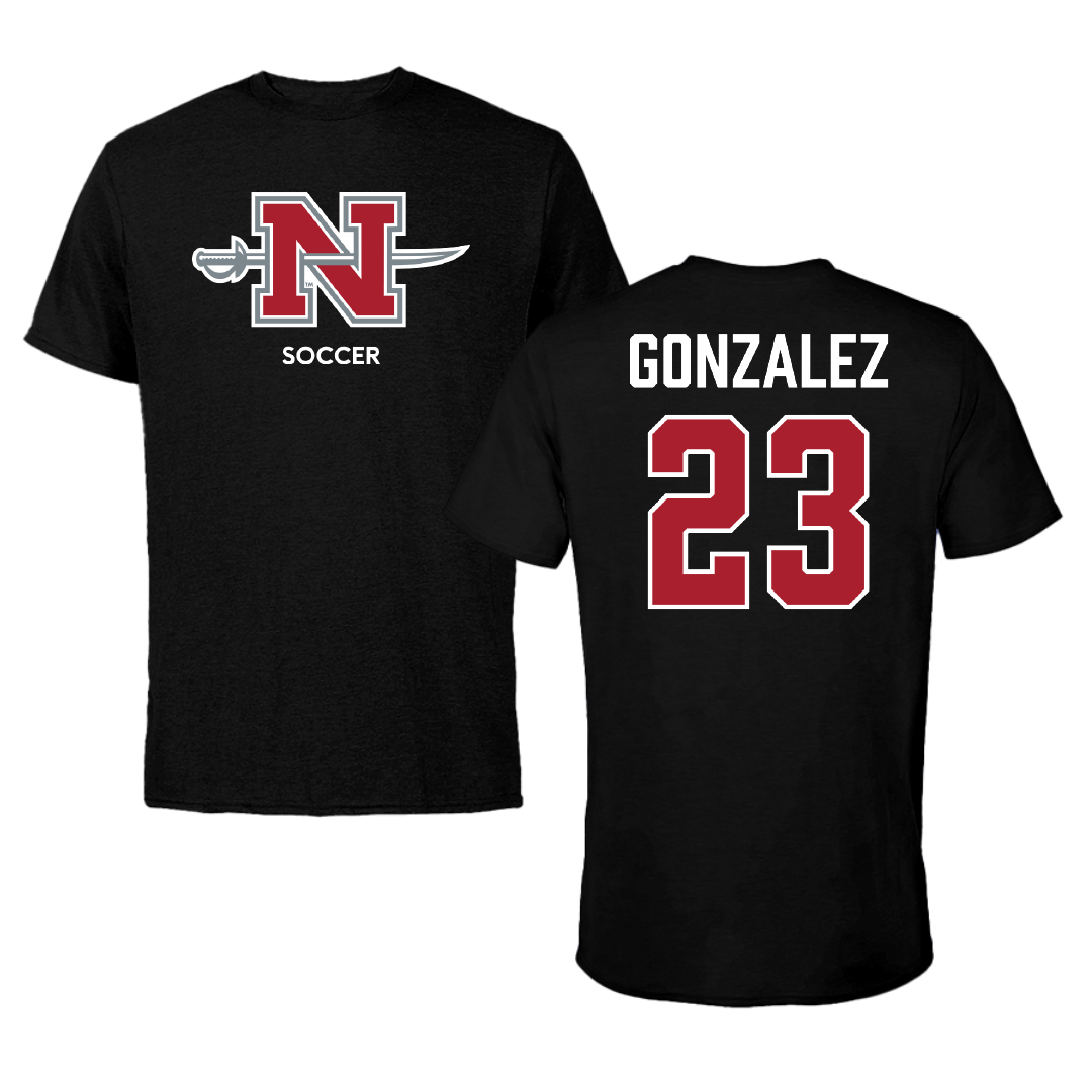 Nicholls State University Soccer (W) Black Mascot Performance Tee - #23 Hanah Gonzalez