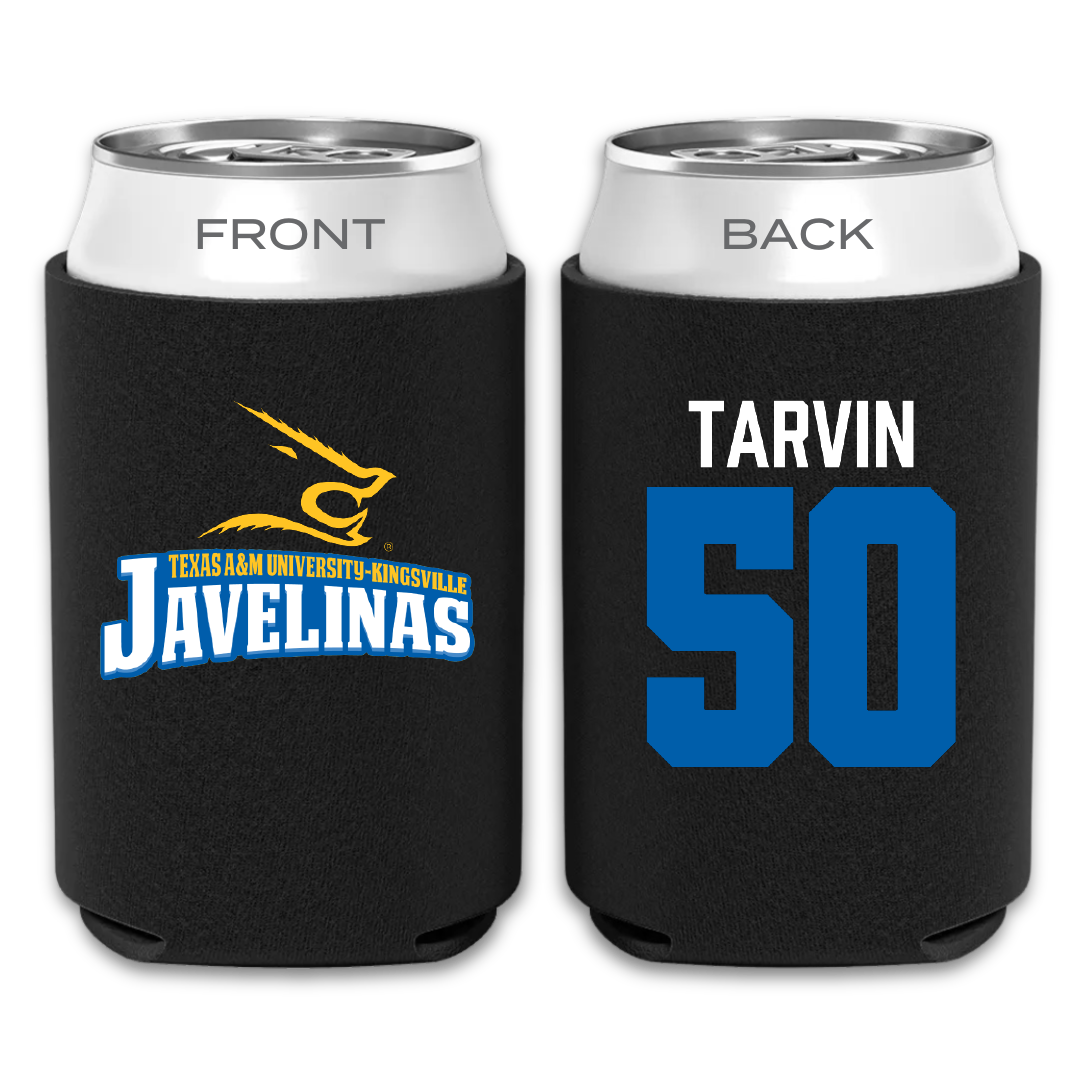 Texas A&M University-Kingsville Football Black Can Cooler - #50 Joe Tarvin
