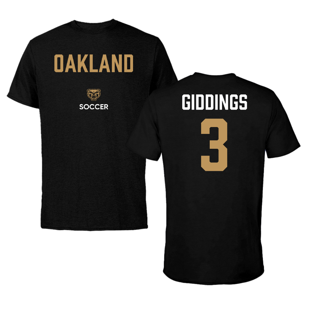 Oakland University Soccer (W) Black Tee - #3 Bailey Giddings