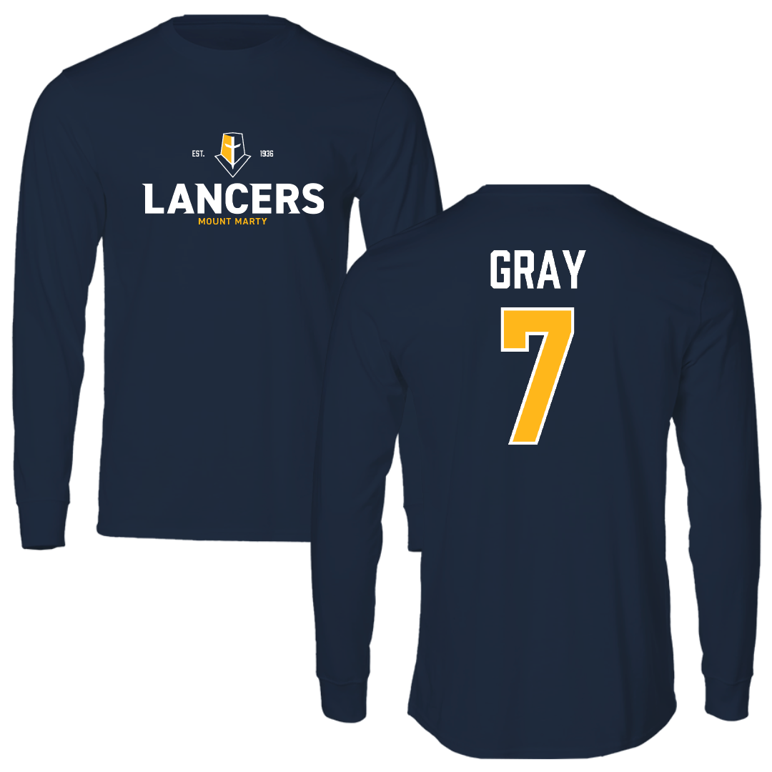 Mount Marty University Softball Navy General Long Sleeve - #7 McKenzie Gray